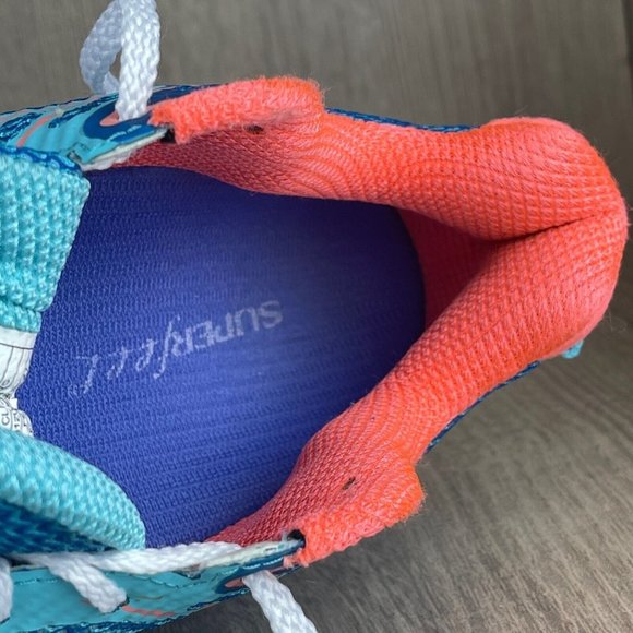 Hoka One One Sneakers Women's Sz 6W Clifton 3 Athletic Running Shoes Blue Orange - Picture 10 of 11